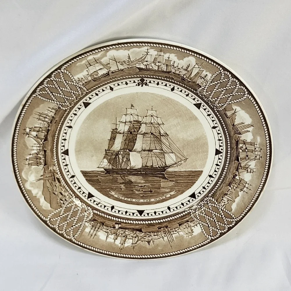 Wedgwood American Clipper Ship Plate Witch of the Wave George C Wales 1951 FLAWS